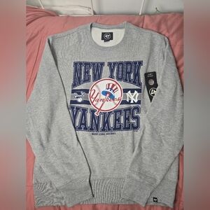 New York Yankees '47 Men's Gray Pullover Sweatshirt Cooperstown XL‎